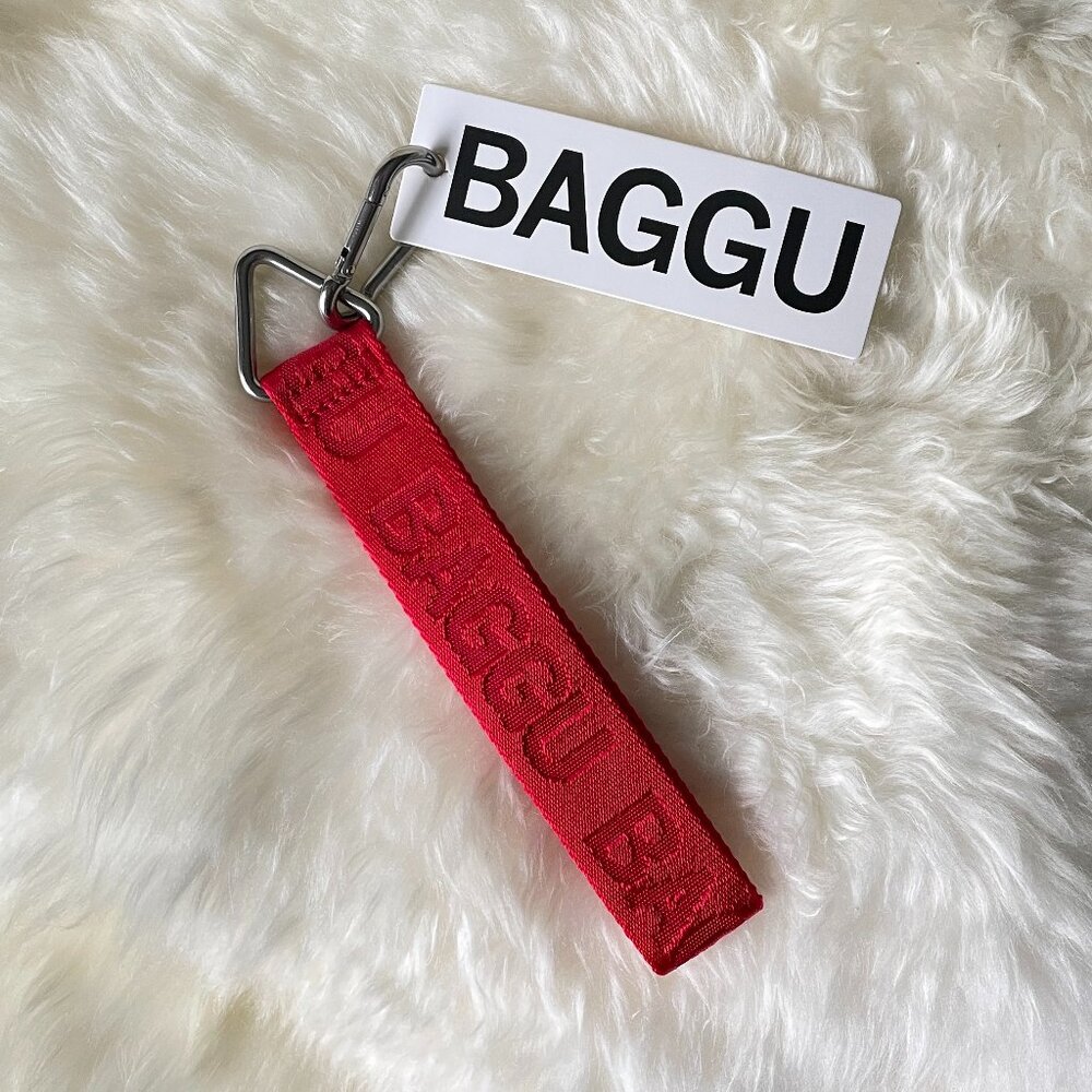 NWT Baggu Logo Keychain - Candy Apple